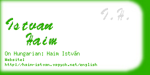 istvan haim business card